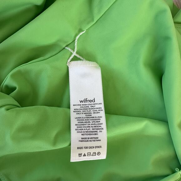 Aritzia Wilfred Danette Neon Ivy Ruffle Swim Bodysuit One Piece Top - Picture 9 of 13